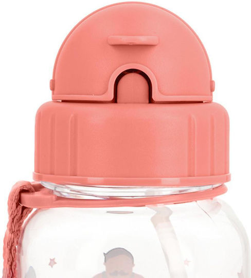 Tutete Kunststoff Kinder Trinkflasche mit Stroh Mehrfarbig 500ml