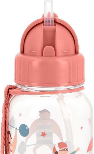 Tutete Kunststoff Kinder Trinkflasche mit Stroh Mehrfarbig 500ml