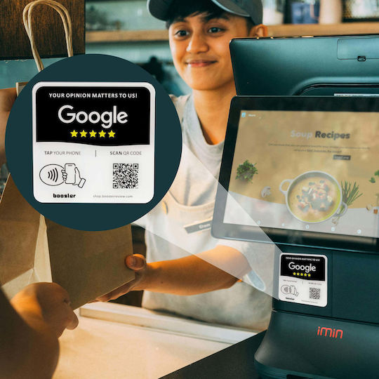 Tap Google Review Plate Tap Instant Reviews Compatible All Phones Reusable Smart Tap Nfc & Qr 12 X 12 Cm Mount Anywhere 3m Adhesive 10-pack