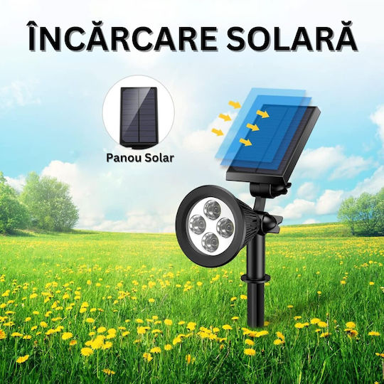 Lampă Solară 2W 120lm cu Senzor de Mișcare și Fotocelul IP65 30x9.3x27cm
