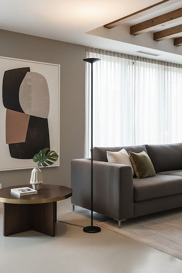 VK Lighting LED Floor Lamp With Warm White Light 1558lm Black