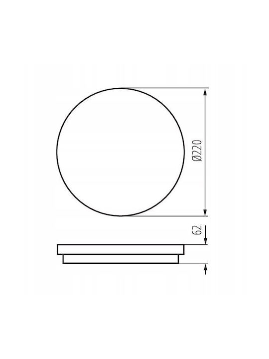 Kanlux Stivi Mount Ceiling Light 22cm White With Integrated LED