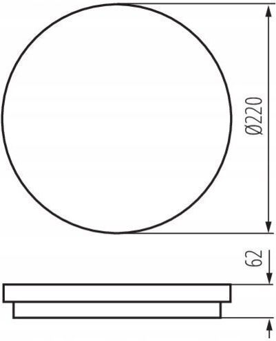 Kanlux Stivi Plafonieră De Tavan 22 Cm Albă Cu LED Integrat