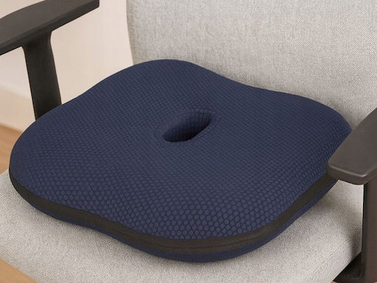 Pernă de șezut pentru coccis 40x40x7cm în culoare albastră ZK12763QWS17