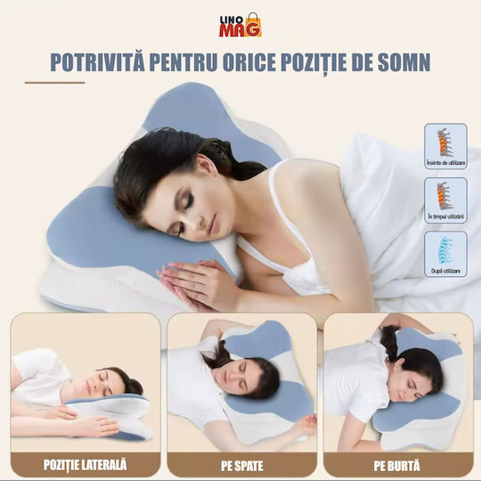 Linomag Възглавница с Memory Foam 40x65x14.5cm в Бял цвят