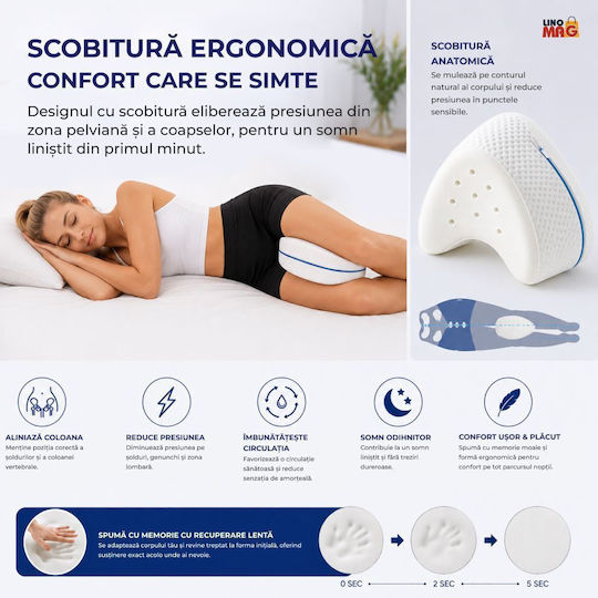 Linomag Μαξιλάρι με Memory Foam σε Λευκό χρώμα