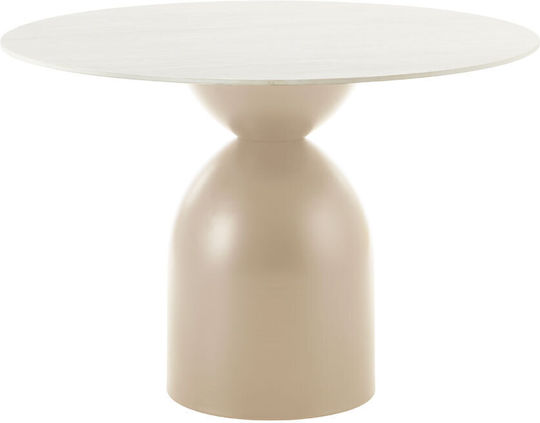 Earth Runder Küchentisch Holz Beige 110x110x75cm