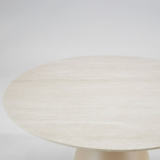 Earth Runder Küchentisch Holz Beige 110x110x75cm