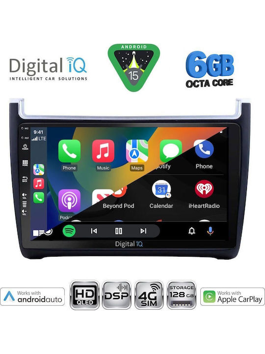 Digital IQ Car Audio System for Volkswagen Polo 2014-2017 Bluetooth USB WiFi GPS Apple CarPlay Android Auto with 9" Touch Screen