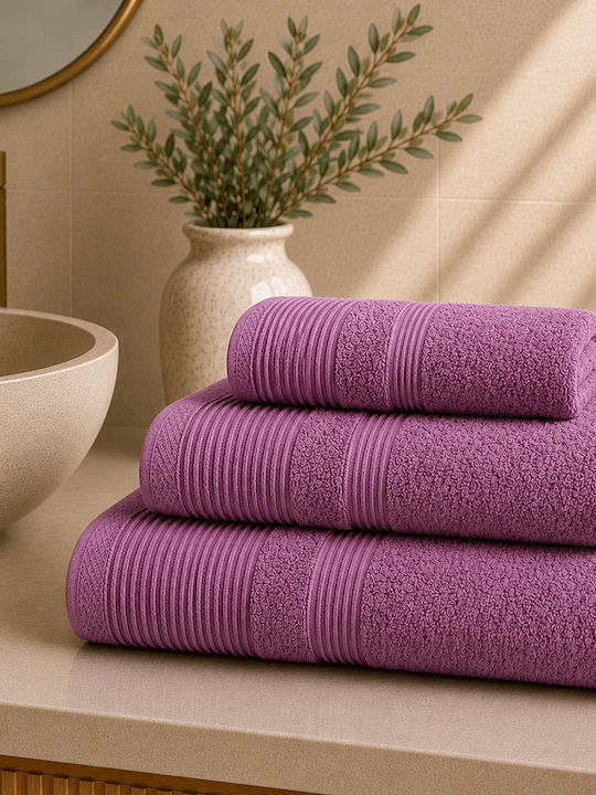 Astron Italy Face Towel 50x100cm Dark Lilac Weight 600gsm