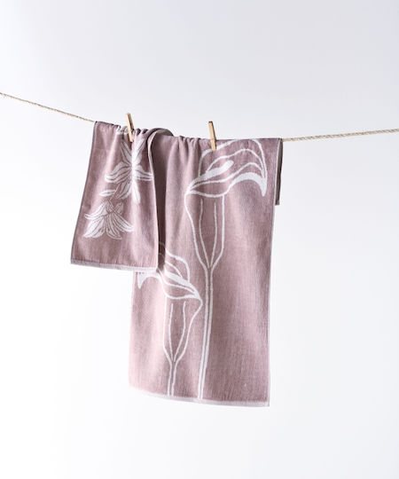 Kentia Πετσέτα Χεριών Stylish 30x50εκ. Mauve Βάρους 500gr/m²