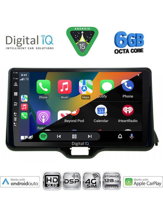 Digital IQ Car Audio System for Toyota Yaris Mazda 2 Bluetooth USB WiFi GPS Apple CarPlay Android Auto with 10" Touch Screen