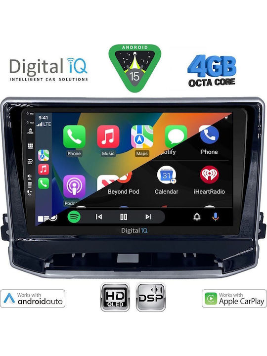 Digital IQ Auto-Audiosystem für Jeep Compass 2022 Bluetooth USB Eingebautes Wi-Fi GPS Apple CarPlay Android Auto mit 10 Zoll Touchscreen