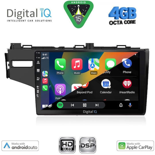 Digital IQ Car Audio System for Honda Jazz 2013-2019 (Bluetooth/USB/WiFi/GPS/Apple CarPlay/Android Auto) with 10" Touch Screen