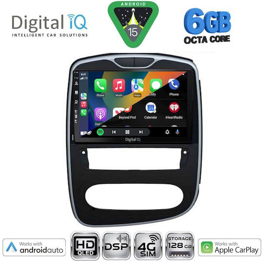 Digital IQ Car Audio System for Renault Clio 2016-2019 Bluetooth USB WiFi GPS Apple CarPlay Android Auto with 10" Touch Screen