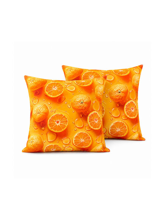 Kotonia Home Perna De Canapea Din 100% Bumbac Portocalie 50x50cm