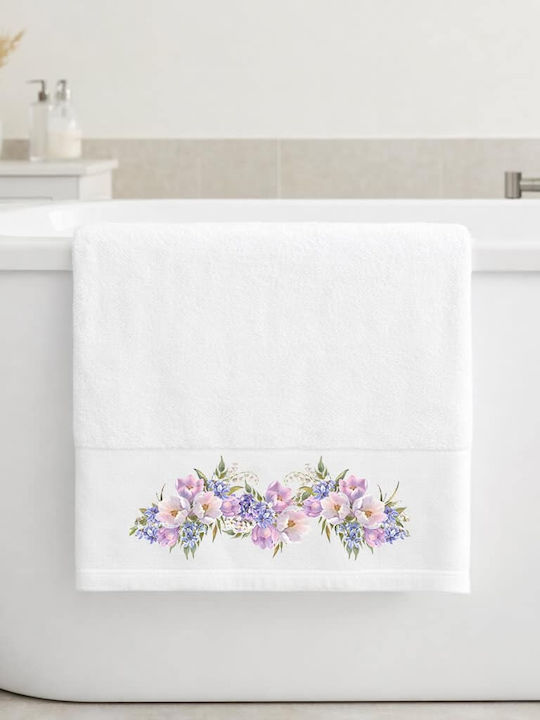 Astron Italy Bath Towel 70x140cm Violet White Weight 500gsm