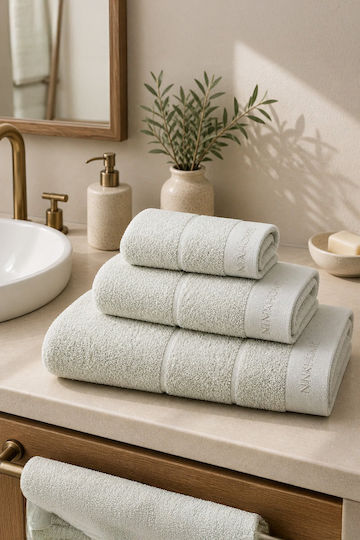 Nima Handtuch-Set 3 Stück Hellbeige Gewicht 450gr/m²