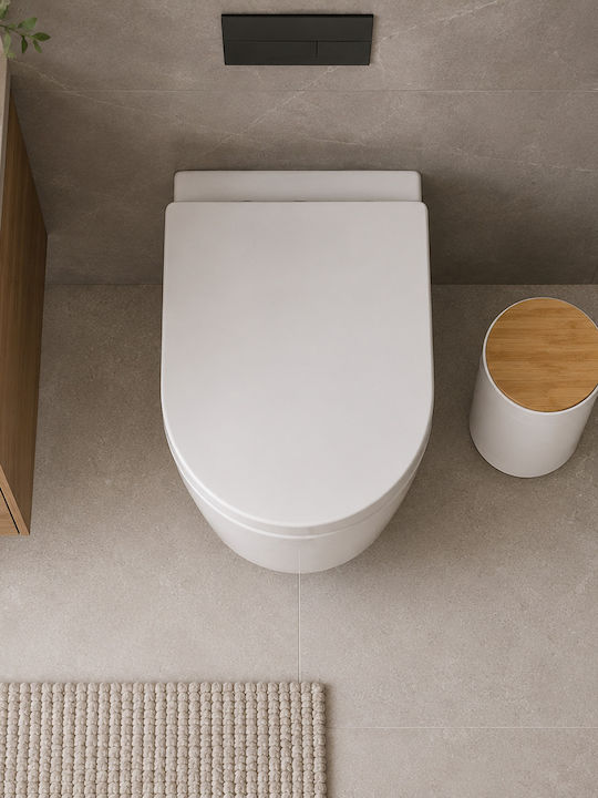 MRShome Plastic Bathroom Basket 5lt White