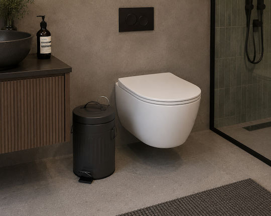 Metallic Bathroom Basket Soft Close 5lt Bronze