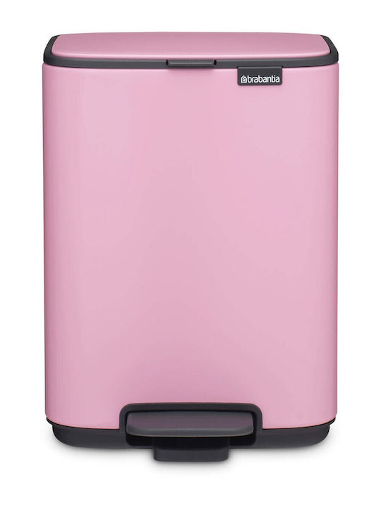 Brabantia Bo Pedal Plastic Bathroom Bin 4lt Pink