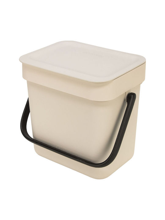 Brabantia Plastic Bathroom Bin 3lt Beige