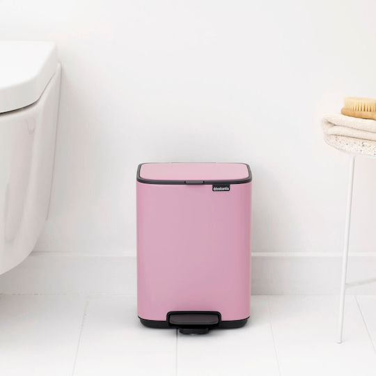 Brabantia Bo Pedal Πλαστικό Καλαθάκι Μπάνιου 4lt Ροζ