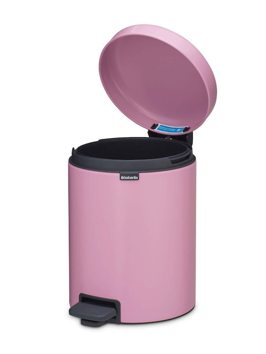 Brabantia Newicon Μεταλλικό Καλαθάκι Μπάνιου 5lt Ροζ