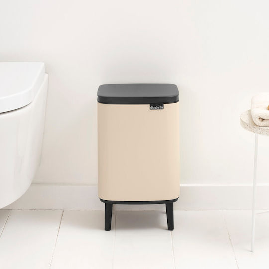 Brabantia Bo Small Hi Plastic Bathroom Bin 7lt Beige