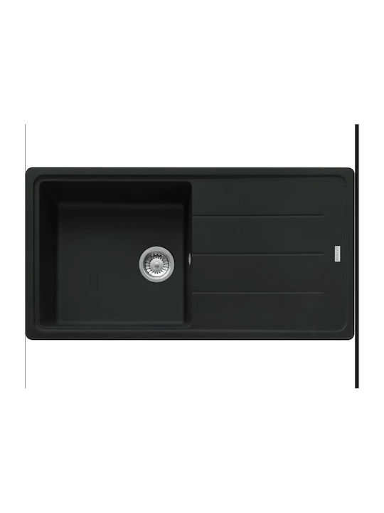 Franke Basis Bfg 611-97 1140663193 Drop-In Мивка от Синтетичен Гранит Ш97xД50см Мат черно