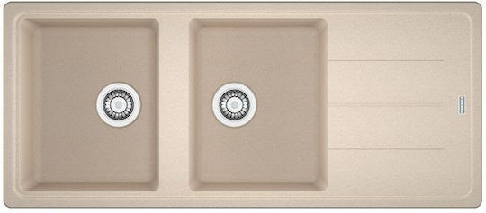 Franke Basis BFG 621 Ένθετος Νεροχύτης από Συνθετικό Γρανίτη Μ116xΠ50cm Beige