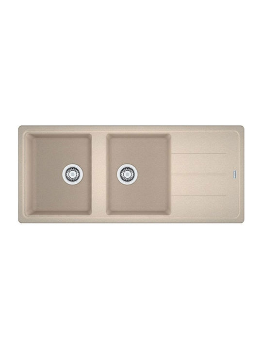 Franke Basis BFG 621 3145518896 114.0284.106 Drop-In Sink Synthetic Granite W116xD50cm Beige