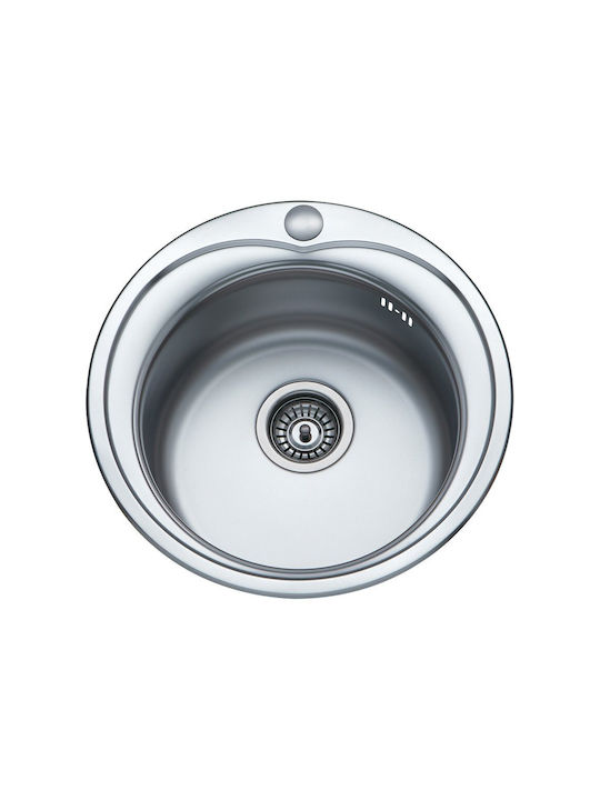 ecoSink Drop-In Sink Inox Satin W42xD42cm Silver