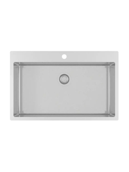 Helika Ένθετος Νεροχύτης Inox Brushed Μ79xΠ50.5cm Πορτοκαλί