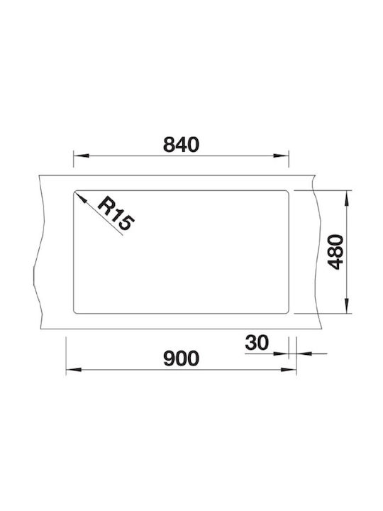 Blanco Infino Silgranit Puradur 527638 Drop-In Chiuvetă Stânga din Granit Sintetic L86xW50cm Gri