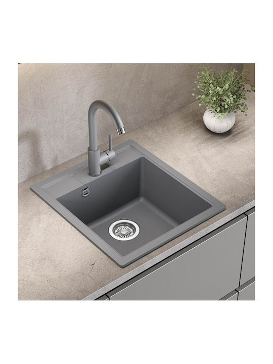 Helika Helika Nova SN100-202 Drop-In Мивка от Синтетичен Гранит Ш46xД51.5см Сив