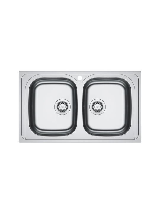 Franke Spark Skx 620-34-34 3011743803 Drop-In Sink Inox W86xD50cm Silver