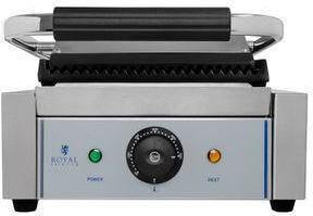 Royal Catering Aparat Profesional Pentru Prepararea Sandwich-urilor Cu Suprafețe Netede Din Fontă Și Suprafețe Răsucite Din Fontă 1800W