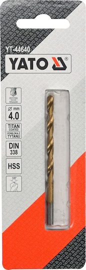 Hss-Tin 4 Mm Метален Свредло Yt-44640 Yato