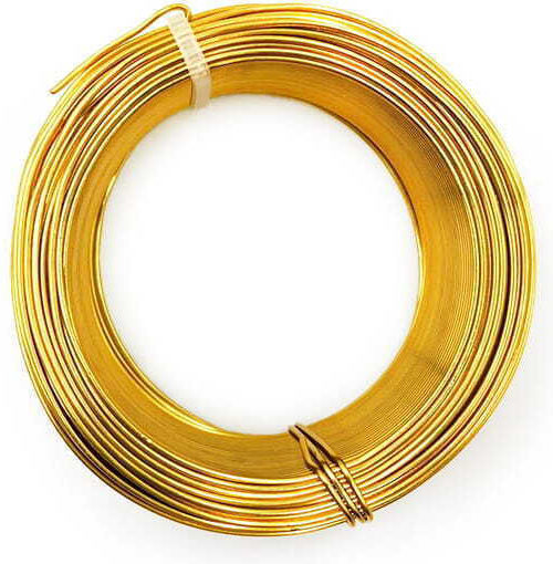 Floral Wire Small Ring 1mmx50m Gold