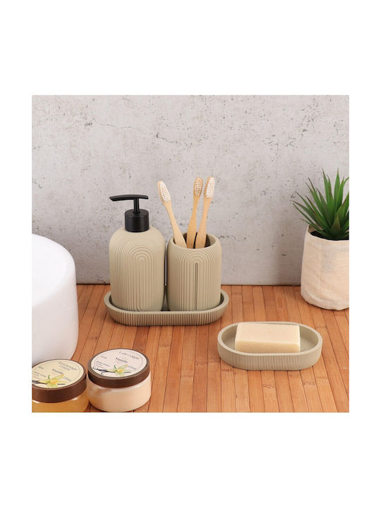 Soap Dish Resin Beige