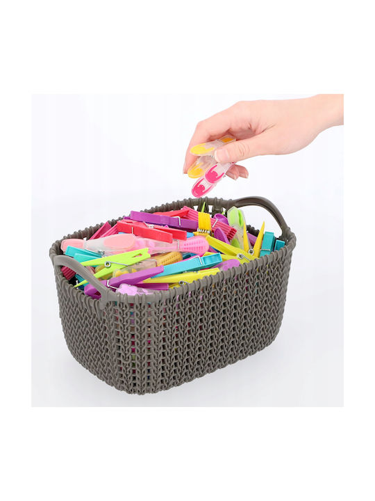 Curver Knit Επιτραπέζια Θήκη Οργάνωσης Πλαστική Καφέ