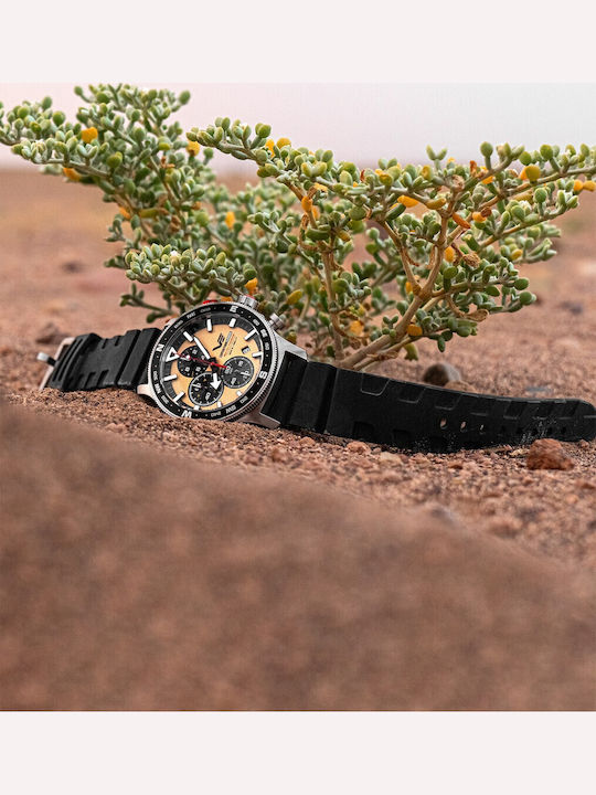 Vostok Europe Expedition Men's Chronograph Battery Watch with Black Rubber Strap