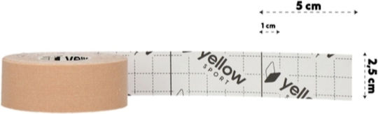 Yellow Sport Kinesiologieband 2,5cm x 5m Beiges