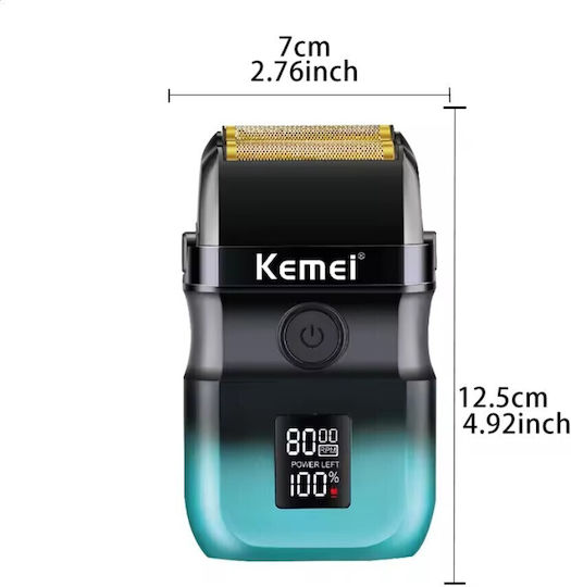 Kemei KM-T420 Foil Ξυριστική Μηχανή Προσώπου / Σώματος Επαναφορτιζόμενη / Με Καλώδιο