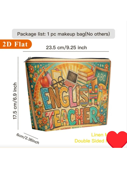 Toiletry Bag Multicolour Design English Teacher