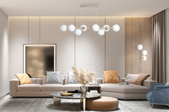 Siena Kashmir Stehlampe Mit 3-Schirme Integrierte LED Weiß