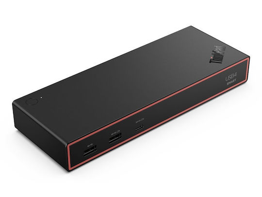Lenovo ThinkPad USB4 Smart Dock 5500 Dock Docking Station with HDMI/DisplayPort 4K PD Ethernet and Connection 4 Monitors with 135W Adapter Black