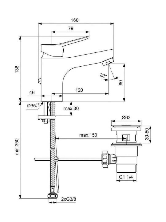 Vidima Mixing Sink Faucet