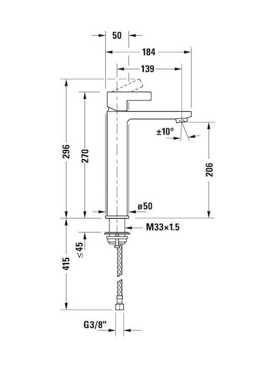 Duravit Mixing Sink Faucet Silver
